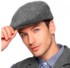 TWEED CHECK FLAT CAP VINTAGE
