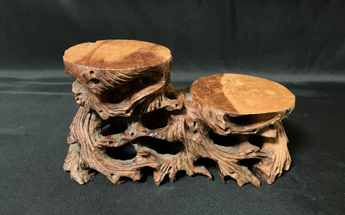 Japanese wood display stand - wood,