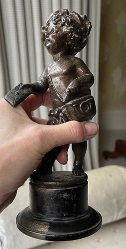 Antique 19c bronzed spelter - bronzed,