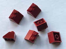 6 x LEGO Dark Red DkRed slope brick 3039 / Set 10019 75060 10141 6207 7163 75003