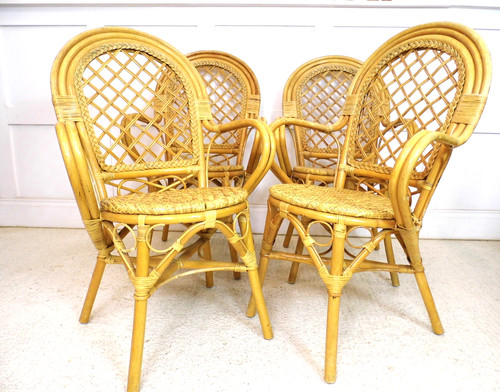 Vintage retro bamboo rattan - vintage,