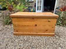 Old pine blanket box, chest coffee table