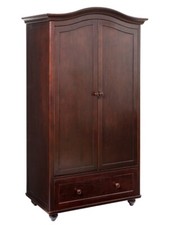 Stunning Silver Cross Dorchester Nursery Wardrobe In Dark Cherry