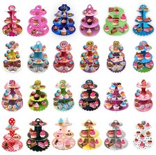 2Pcs 1Pc Cupcake Dessert Stand Muffin Truffle Vintage Round Holder Party Display