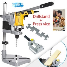 Adjustable Hand Drill Press Bench Stand Workbench Pillar Clamp Drilling Collet