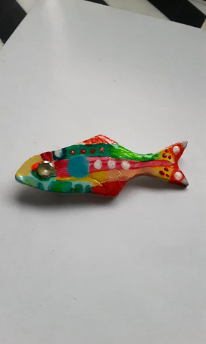 Ooak fish brooch handmade - ooak,