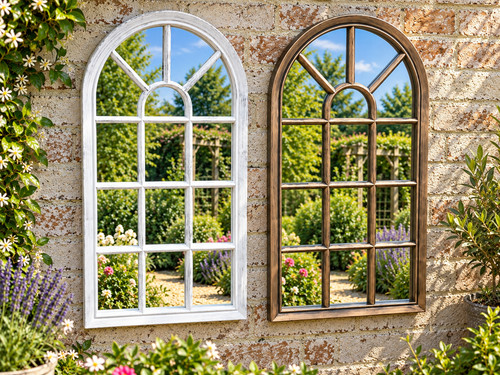 White copper garden arch - garden,