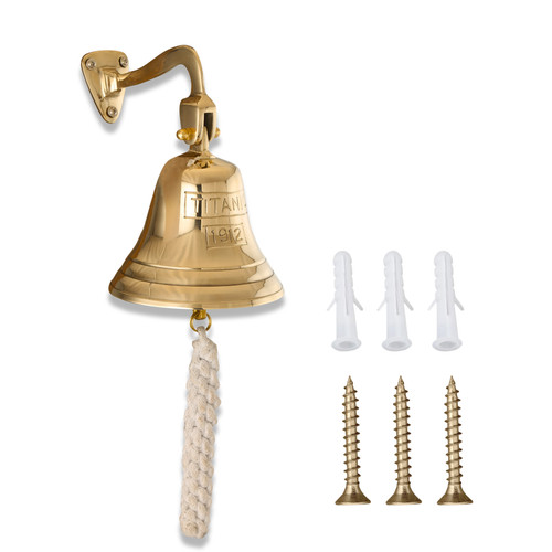 Brass ship inch bell wall - inch,