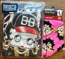Brand New Ladies Betty Boop T-Shirt (L) and Socks
