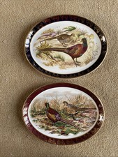 2 Weatherby Hanley Royal falcon Ware Pheasant Oval Plates