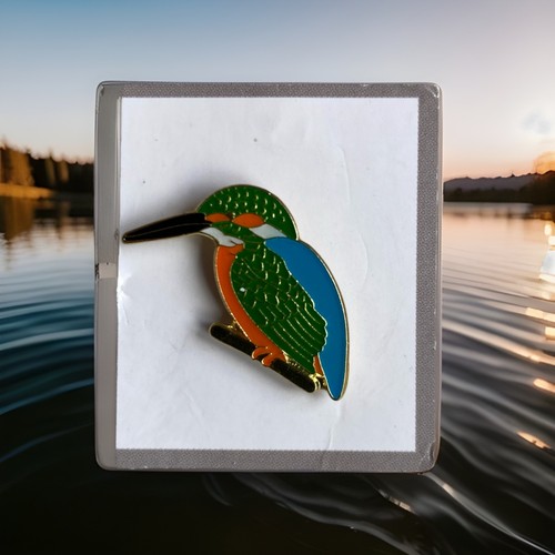 Rspb pin badge kingfisher - rspb-,