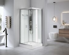 900x900 White Modern Hydro Shower Cabin Cubicle Enclosure Spa Room Bathroom Pod