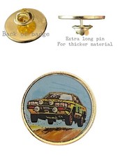 Rally Car Racing (A) 26mm Metal Lapel Domed Pin Badge