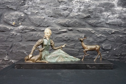 Art deco spelter - art, &