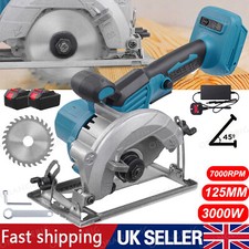 Makita Circular Saw Cordless Cutter Electric For 18V Brushless Wood 2Batteries