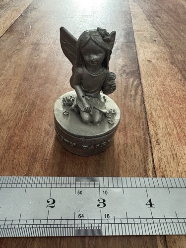 Pewter tooth fairy trinket box - pewter,