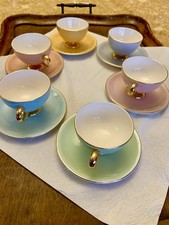 Vintage Coffee Set Norsk Flint Egersund Norway 6 Cups 6 Saucers