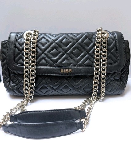 Biba black quilted embossed - biba,