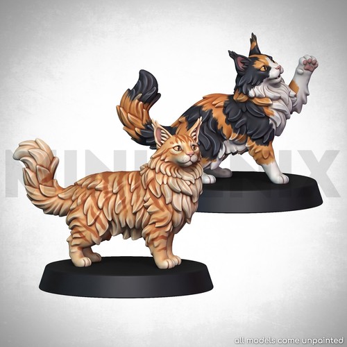 Maine coon cat unpainted - coon,