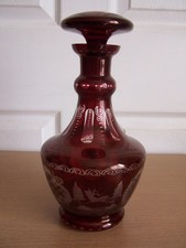 Vintage Bohemian Ruby Red