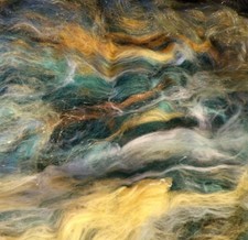 Woodland Fairy Carded Wool Art Batt 100-25g Soft Merino Silk & Sparkle Felt Spin