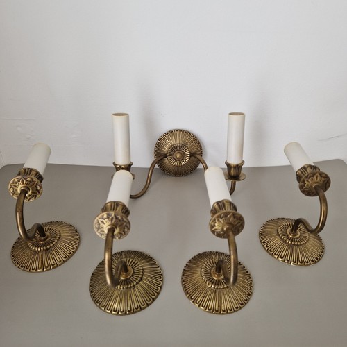 Vintage georgian brass wall - brass,