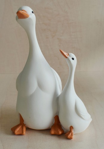 Bird ornament white - white, 6"