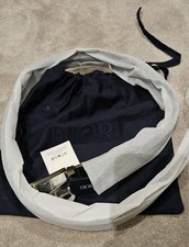 Christian Dior Paris Men Leather Belt REVERSIBLE BLACK & BLUE CD Logo 30MM/ 90CM