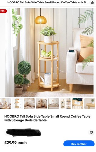 Sofa bedside table with - table,