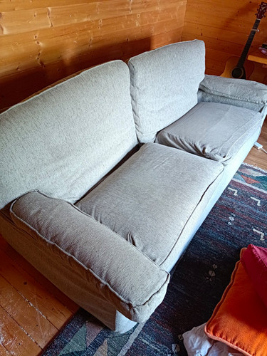 Habitat grey cotton blend sofa - cotton,