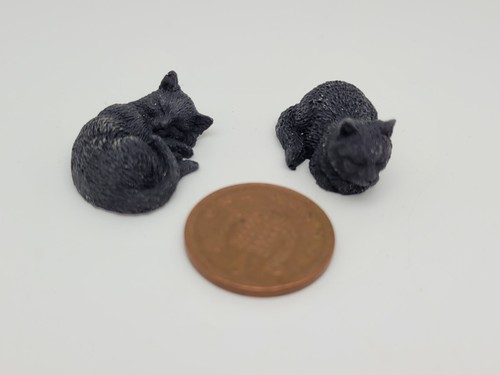 Miniature handpainted cats - miniature,
