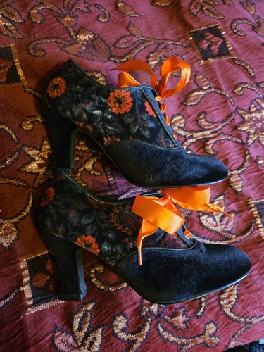 Joe brown velvet shoes - shoes., uk7