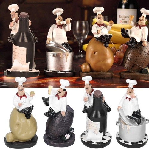 1pc cute resin chef statue - cute,