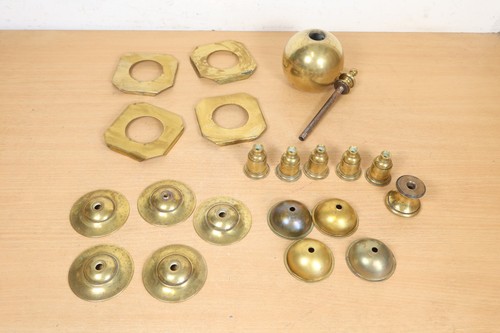 Vintage brass lamp parts - brass,