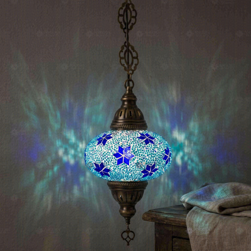 Blue turkish mosaic - turkish, pendant