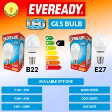 1-10 Pack LED GLS Bulb 40w 60w 100w B22 BC Bayonet E27 Light Cool Warm Daylight