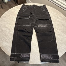 Marithe Francois Girbaud Jeans 36 Mens Black Shuttle Baggy Skater Goth Vntg Y2K