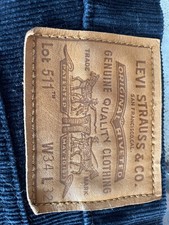 Mens 511 Levi Navy Blue Cords