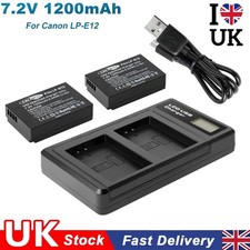 2x LP-E12 Battery+Dual Charger