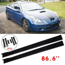 Gloss 86.6" Side Skirts Rocker Panels Splitter Extension For Toyota Celica GT