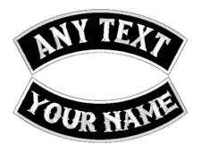 Personalised Vest Biker Embroidered Name Patch Rocker Motorcycle Team Jacket Hat