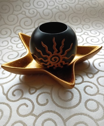 Hand carved black wooden - hand-carved,