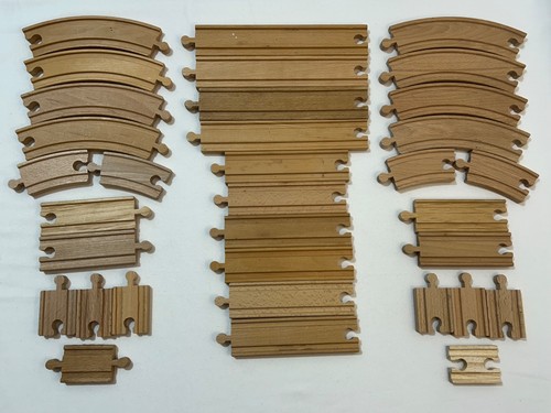 Wooden train track - set, x32