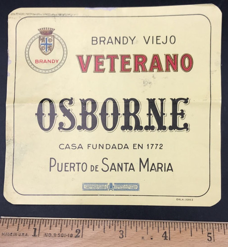 1960s osborne brandy - 1960s,