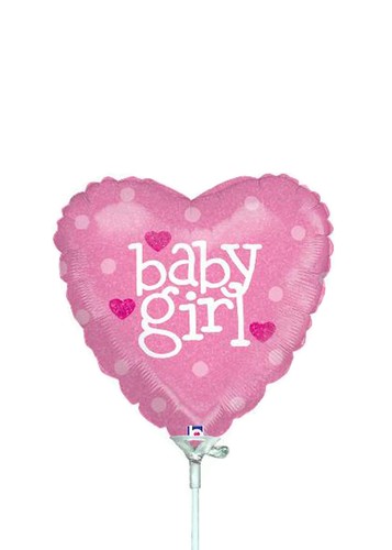 Pink heart baby girl mini - girl, air