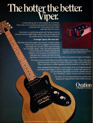 1978 ovation viper - ovation, guitar