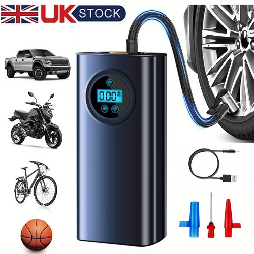 Car tyre inflator cordless - inflator, usb