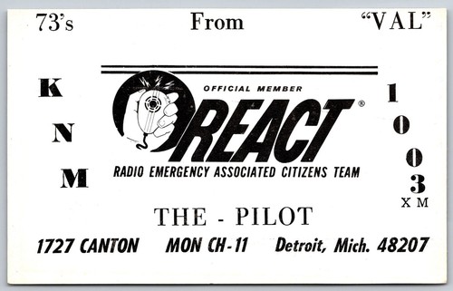 Vintage react radio qsl - vintage,