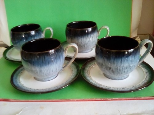 Four denby halo breakfast cups - four,