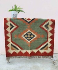Wool Rug Kilim Antique Handmade Rug Jute Living Room Runner Rectangle Rug Carpet